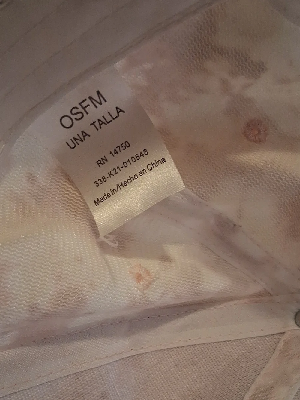 Tie-Dye Baseball Cap in Pink and Cream